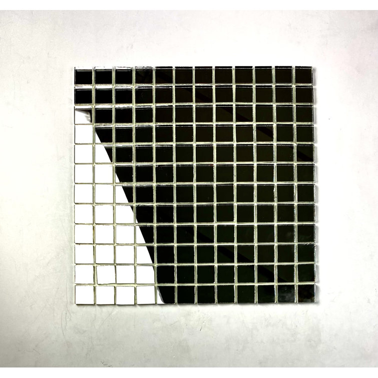 Abolos Reflections 12X12 Peel And Stick Straight Edge Glass Mirror